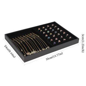 2-in-1 Jewelry Tray – Necklace, Ring & Earring Organizer